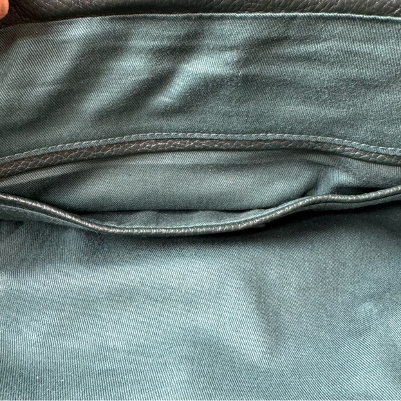 Zara Dark Green Thick 100% Pebble Cow Leather Tote bag - Picture 9 of 16